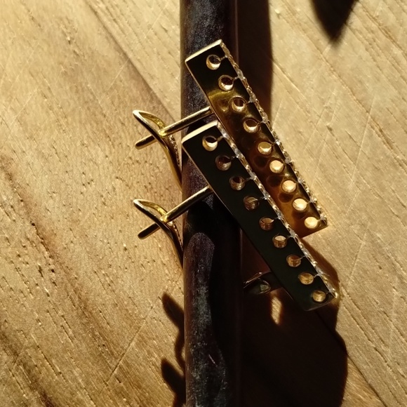 18k natural diamond earrings - Picture 6 of 8